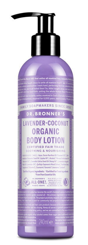 Alfazema Coco - Loção Corporal Hidratante Biológica 240ml (thumbnail) - Dr.Bronner's