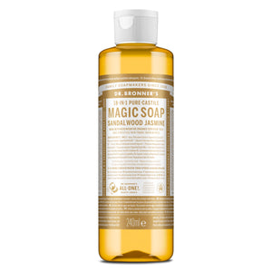 SAbonete líquido biológico Jasmim Sândalo Dr. Bronner's 240 ml