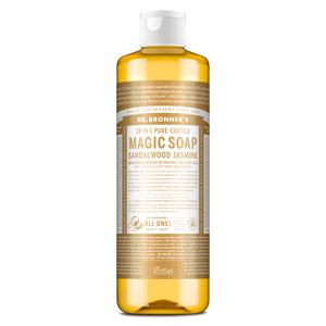 SAbonete líquido biológico Jasmim Sândalo Dr. Bronner's 475 ml