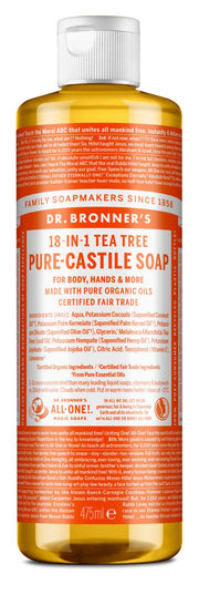 Árvore-do-Chá - Sabonete Líquido Biológico de Castela 475ml - Dr.Bronner's