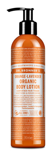 Laranja Alfazema - Loção Corporal Hidratante Biológica 240ml - Dr.Bronner's